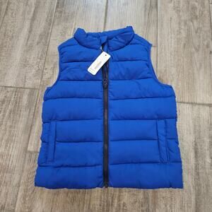 Gymboree Boys Blue Puffer Vest XS 4 NEW Lightweight Warm Layering Winter Outdoor